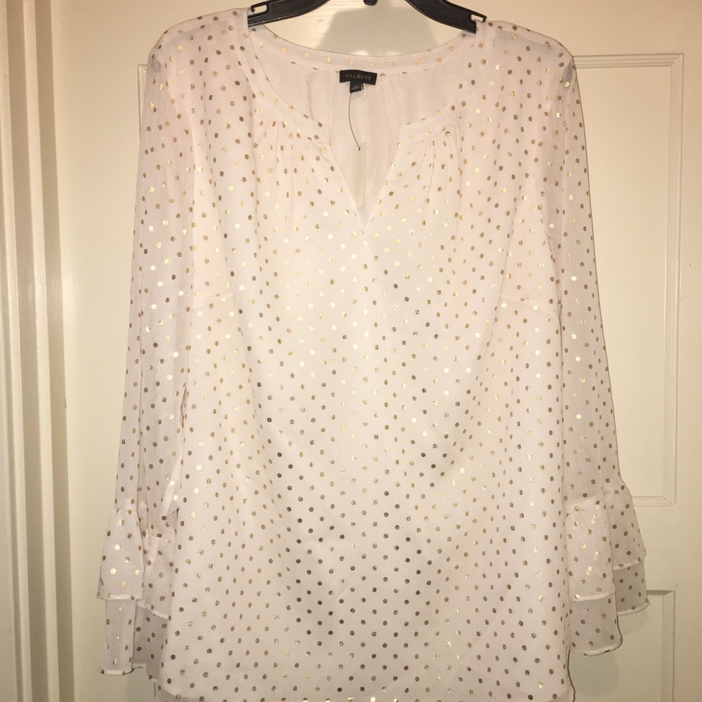 NWT Talbots bell sleeve blouse